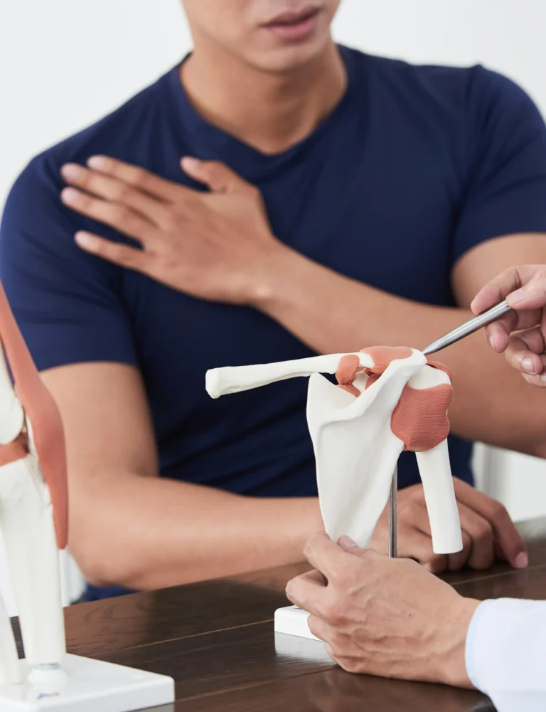 Chiropractor performing a hands-on therapy technique